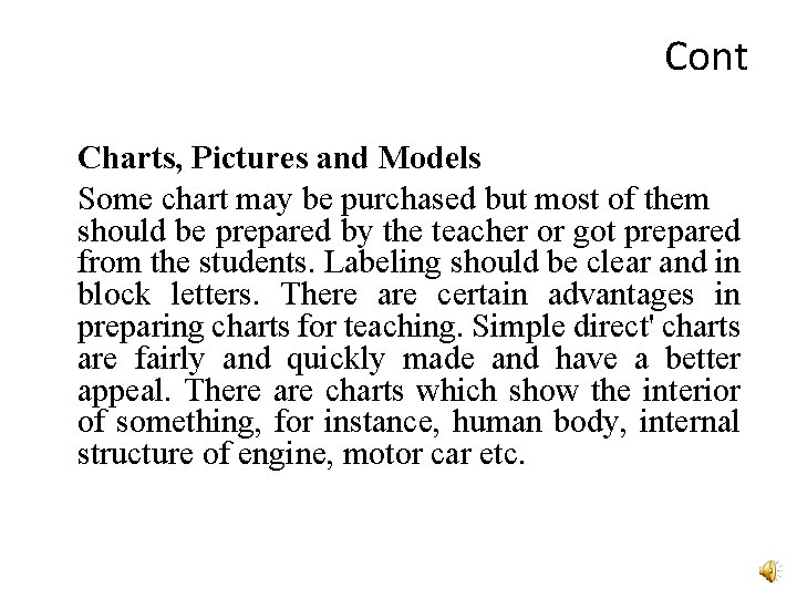 Cont Charts, Pictures and Models Some chart may be purchased but most of them