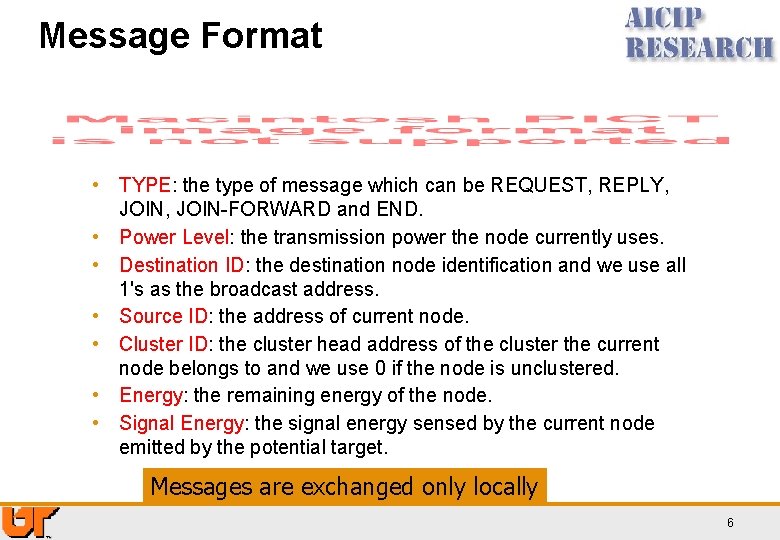 Message Format • TYPE: the type of message which can be REQUEST, REPLY, JOIN-FORWARD