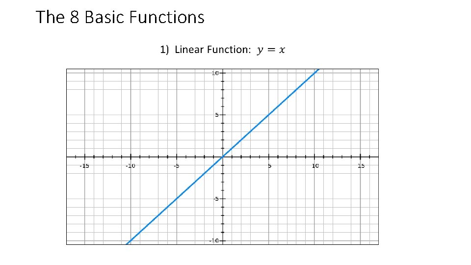 The 8 Basic Functions The 8 Basic Functions