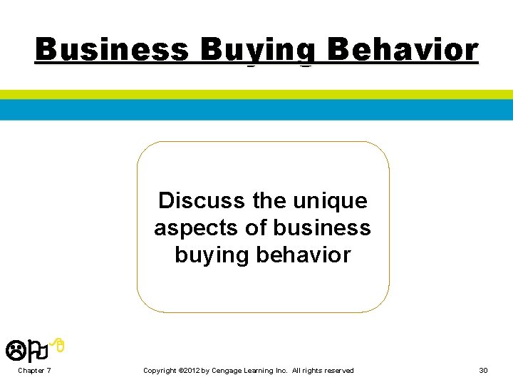 Business Buying Behavior Discuss the unique aspects of business buying behavior LO 8 Chapter