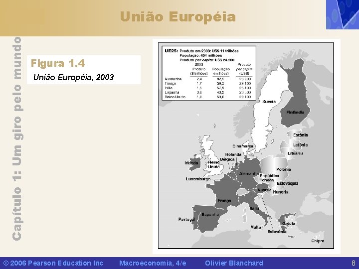 Capítulo 1: Um giro pelo mundo União Européia Figura 1. 4 União Européia, 2003