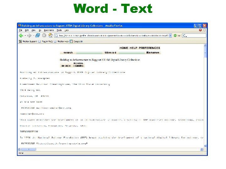 Word - Text 