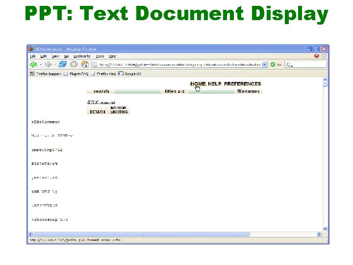 PPT: Text Document Display 