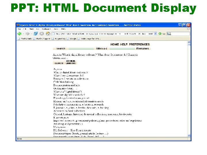 PPT: HTML Document Display 