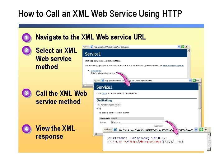 How to Call an XML Web Service Using HTTP 1. 1 Navigate to the How to Call an XML Web Service Using HTTP 1. 1 Navigate to the
