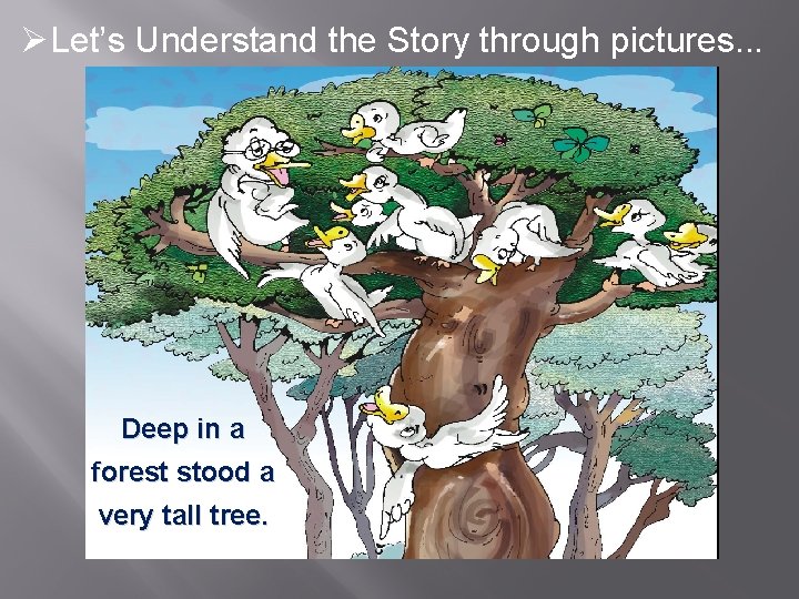 ØLet’s Understand the Story through pictures. . . Deep in a forest stood a
