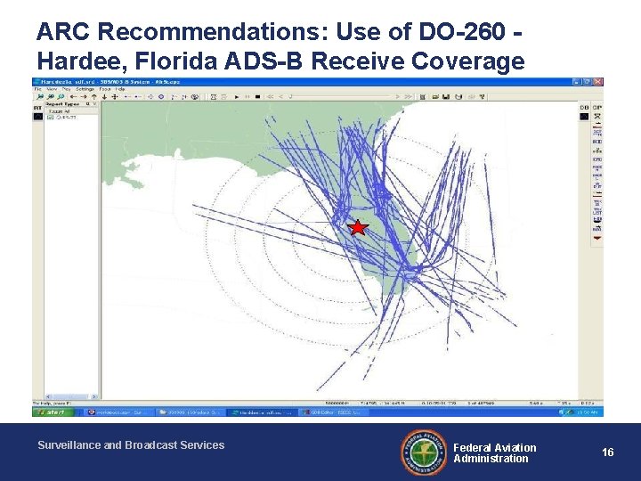 ARC Recommendations: Use of DO-260 Hardee, Florida ADS-B Receive Coverage Surveillance and Broadcast Services