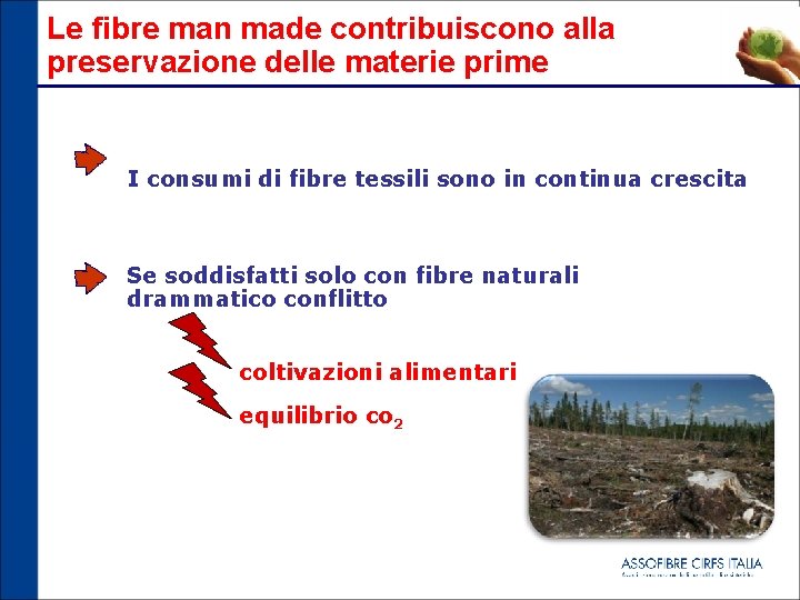 Le fibre man made contribuiscono alla preservazione delle materie prime I consumi di fibre