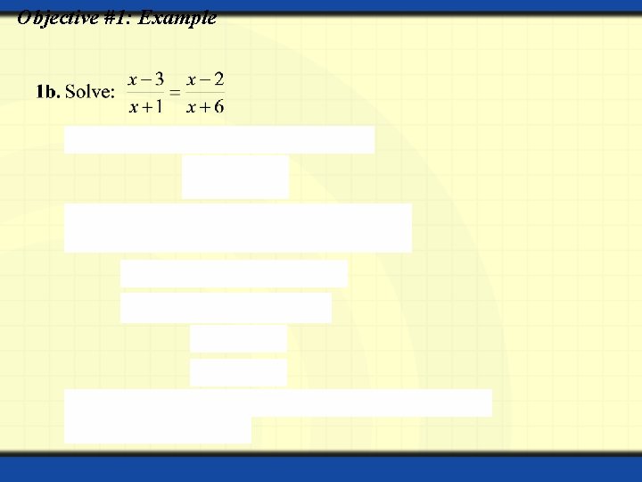 Objective #1: Example 