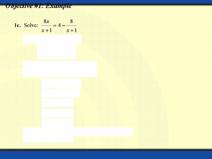 Objective #1: Example 