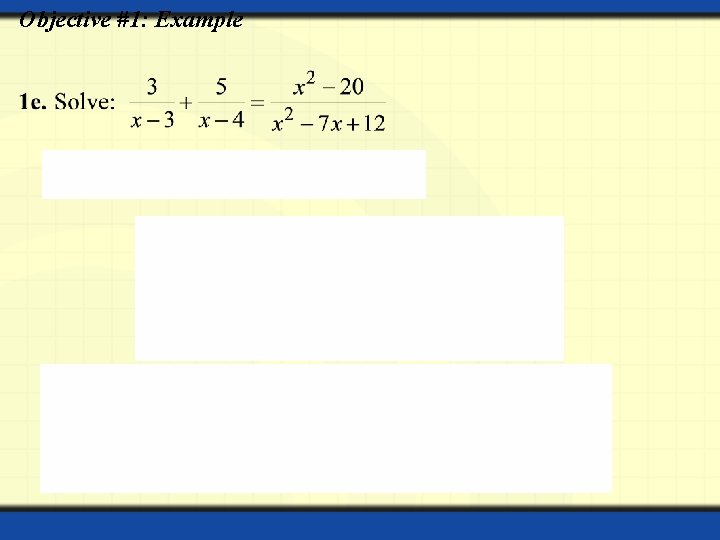 Objective #1: Example 