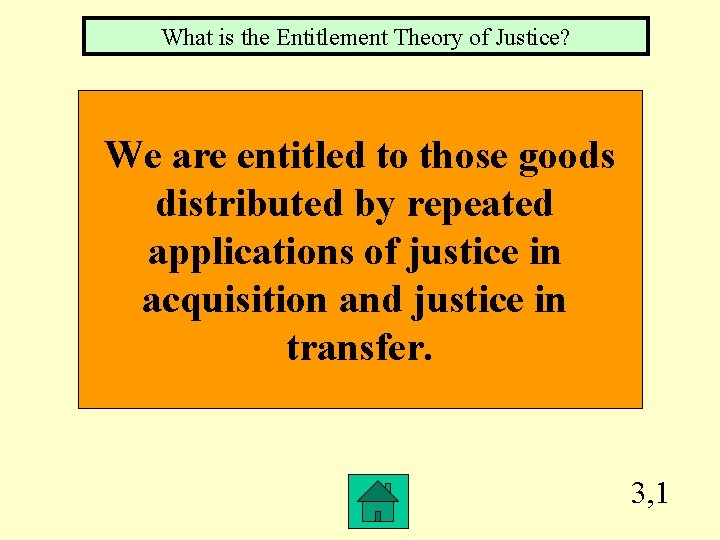 What is the Entitlement Theory of Justice? We are entitled to those goods distributed