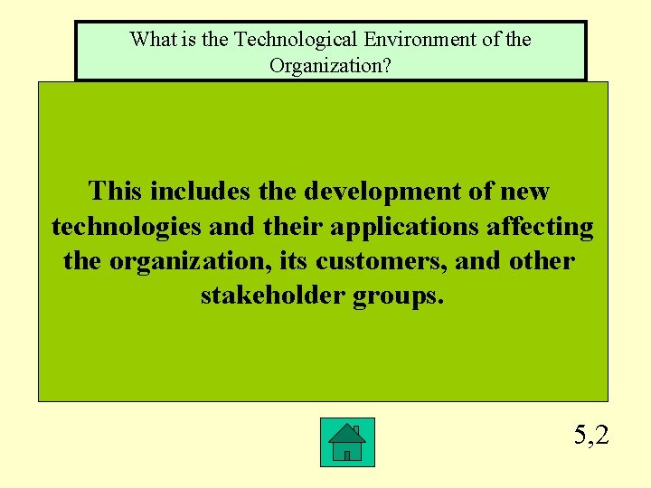What is the Technological Environment of the Organization? This includes the development of new