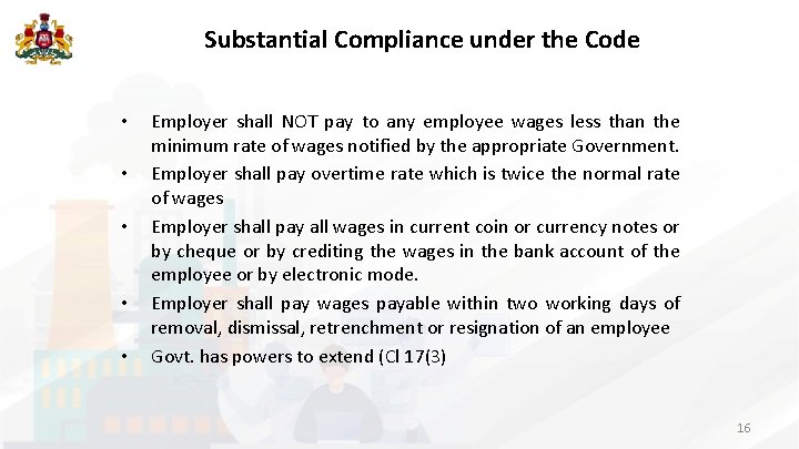 Substantial Compliance under the Code • • • Employer shall NOT pay to any