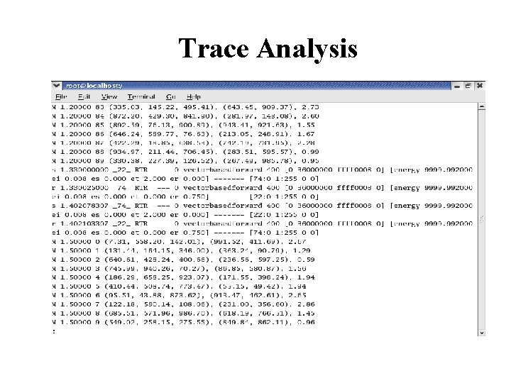 Trace Analysis 