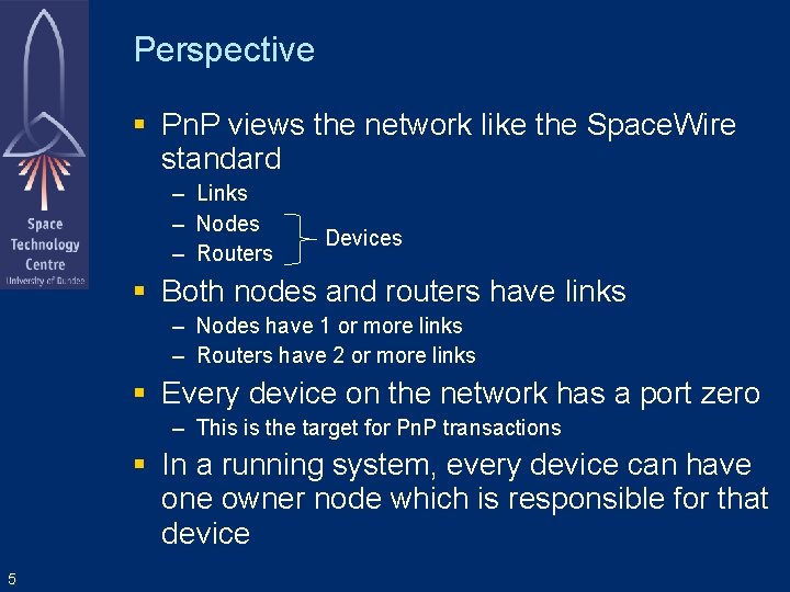 Perspective Pn. P views the network like the Space. Wire standard – Links –