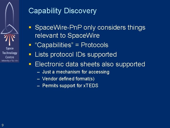 Capability Discovery Space. Wire-Pn. P only considers things relevant to Space. Wire “Capabilities” =