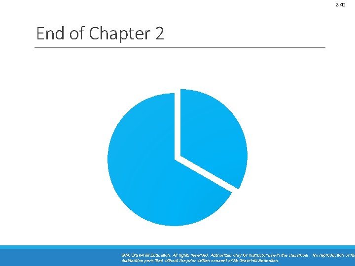 2 -40 End of Chapter 2 ©Mc. Graw-Hill Education. All rights reserved. Authorized only