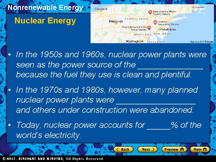 Nonrenewable Energy Section 1 Nuclear Energy • In the 1950 s and 1960 s,