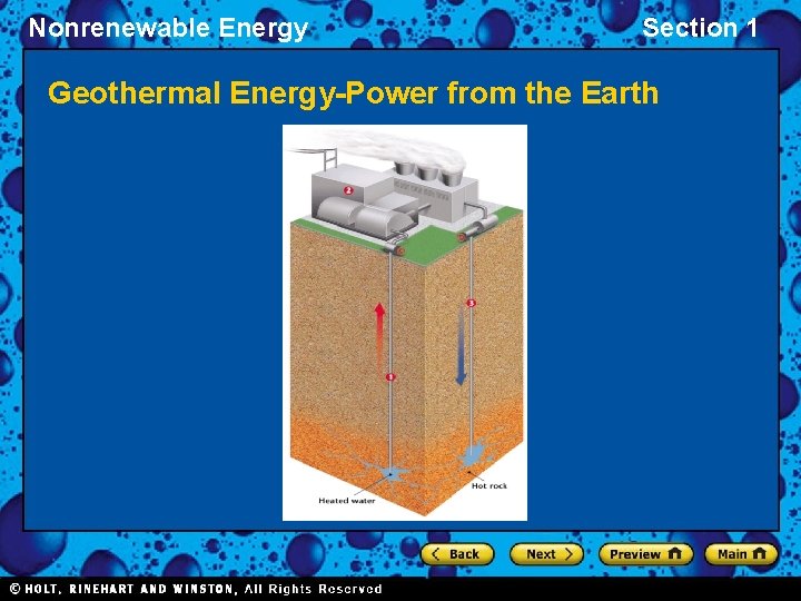 Nonrenewable Energy Section 1 Geothermal Energy-Power from the Earth 