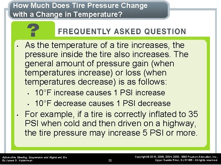 How Much Does Tire Pressure Change with a Change in Temperature? • As the