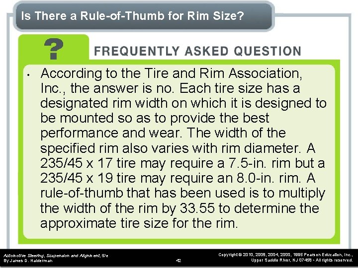 Is There a Rule-of-Thumb for Rim Size? • According to the Tire and Rim