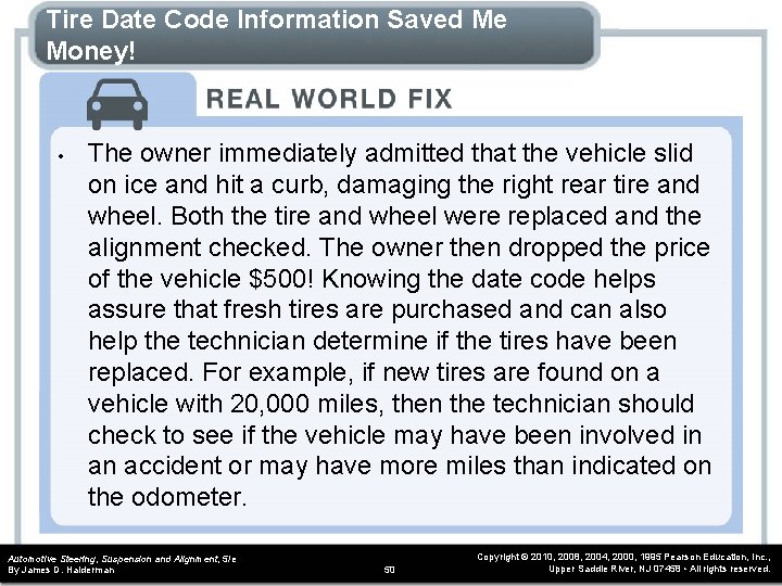 Tire Date Code Information Saved Me Money! • The owner immediately admitted that the