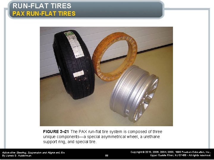 RUN-FLAT TIRES PAX RUN-FLAT TIRES FIGURE 3– 21 The PAX run-flat tire system is