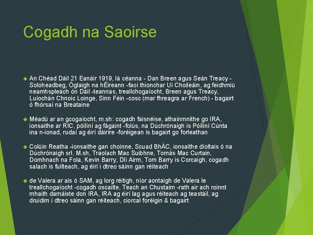 Cogadh na Saoirse An Chéad Dáil 21 Eanáir 1919, lá céanna - Dan Breen