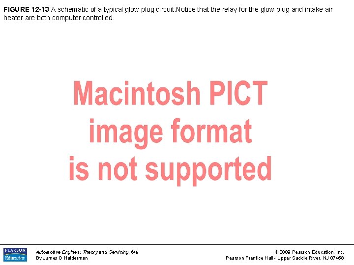 FIGURE 12 -13 A schematic of a typical glow plug circuit. Notice that the