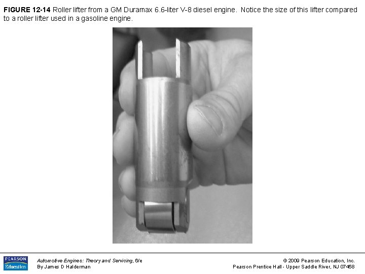 FIGURE 12 -14 Roller lifter from a GM Duramax 6. 6 -liter V-8 diesel