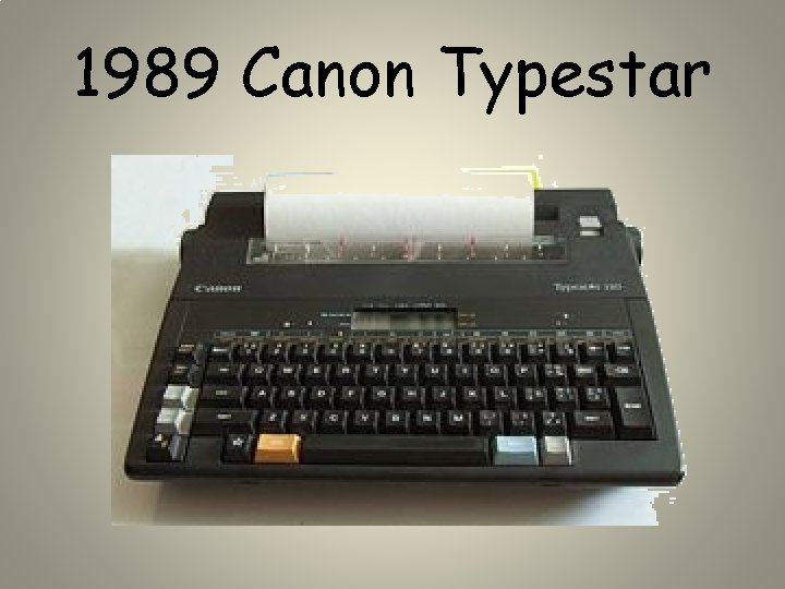 1989 Canon Typestar 