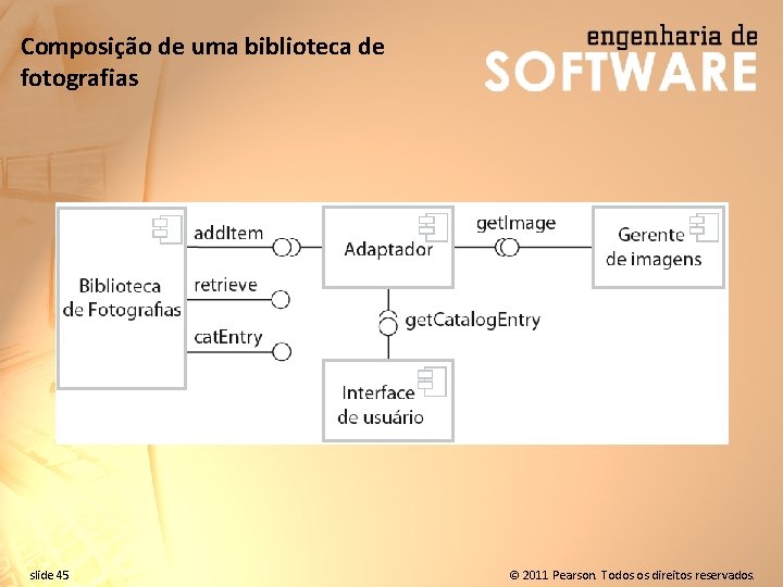 Composição de uma biblioteca de fotografias slide 45 © 2011 Pearson. Todos os direitos