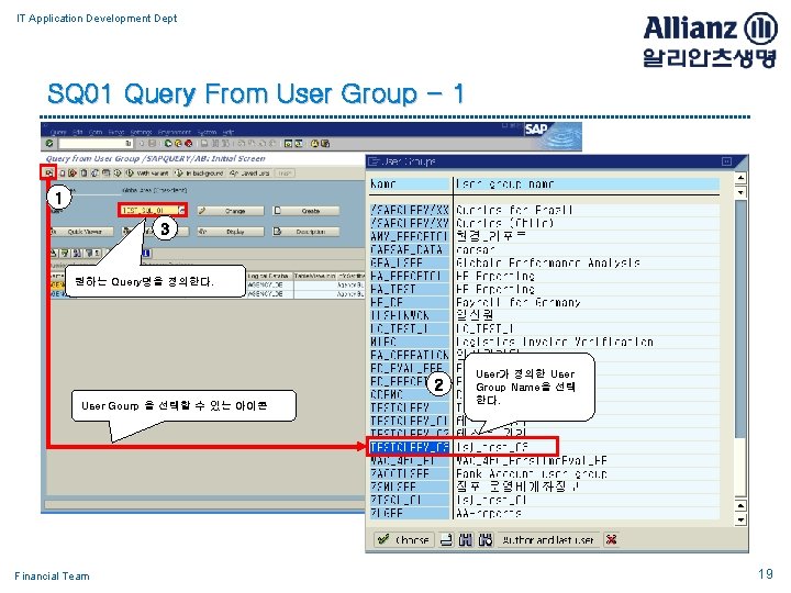IT Application Development Dept SQ 01 Query From User Group - 1 1 3