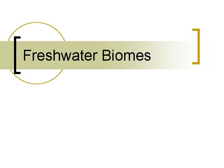 Freshwater Biomes 