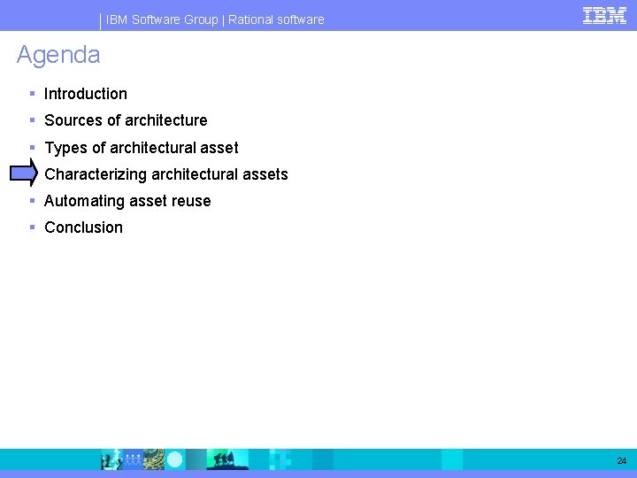 IBM Software Group | Rational software Agenda § Introduction § Sources of architecture § IBM Software Group | Rational software Agenda § Introduction § Sources of architecture §