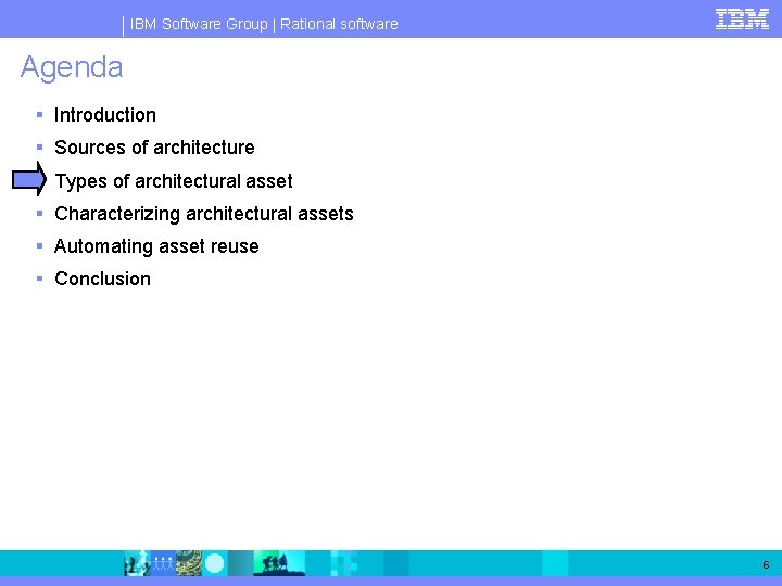 IBM Software Group | Rational software Agenda § Introduction § Sources of architecture § IBM Software Group | Rational software Agenda § Introduction § Sources of architecture §