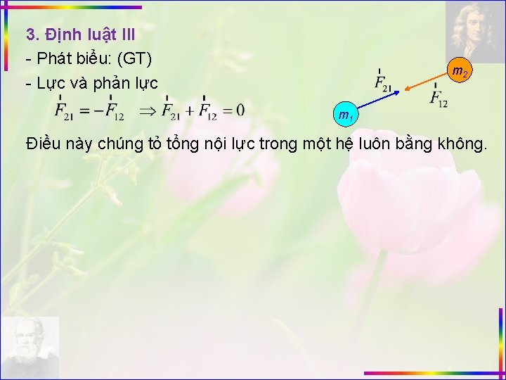 3. Định luật III - Phát biểu: (GT) - Lực và phản lực m