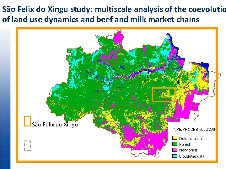 São Felix do Xingu study: multiscale analysis of the coevolutio of land use dynamics