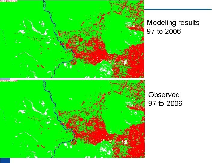 Modeling results 97 to 2006 Observed 97 to 2006 