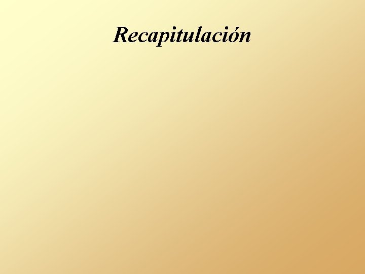 Recapitulación 