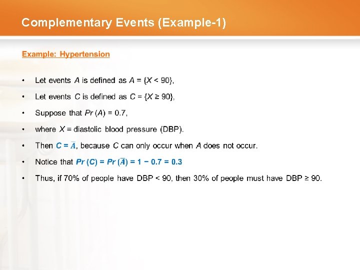 Complementary Events (Example-1) • 