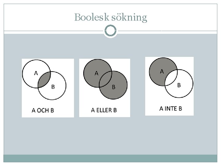 Boolesk sökning 