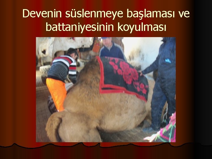 Devenin süslenmeye başlaması ve battaniyesinin koyulması 