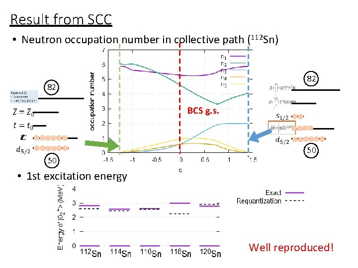 Result from SCC • Neutron occupation number in collective path (112 Sn) 82 82