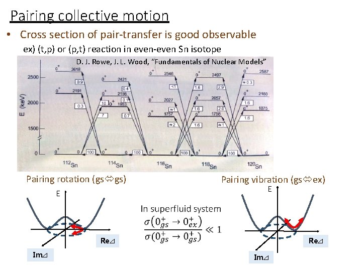 Pairing collective motion • Cross section of pair-transfer is good observable ex) (t, p)