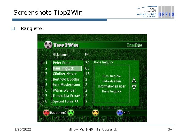 Screenshots Tipp 2 Win o Rangliste: 1/26/2022 Show_Me_MHP - Ein Überblick 34 