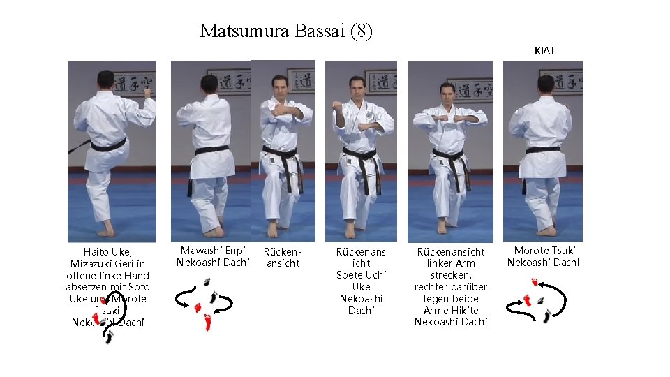 Matsumura Bassai (8) KIAI Haito Uke, Mizazuki Geri in offene linke Hand absetzen mit