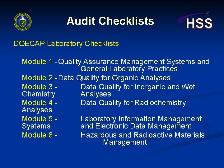 U S Department of Energys Consolidated Laboratory Auditing