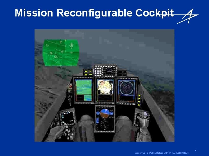 Mission Reconfigurable Cockpit 9 Approved for Public Release (PIRA AER 200710024) 